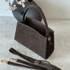 Жіноча сумка замшева Кароліна коричнева