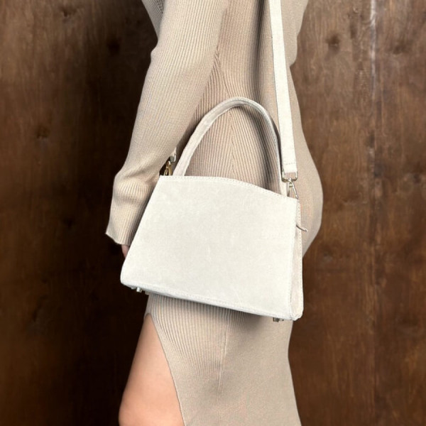 Жіноча сумка замшева Кароліна бежева