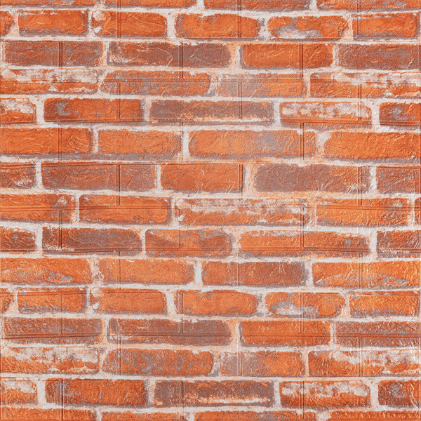 Декоративна 3D панель самоклейка 700х770х3мм Руда Катеринославська цегла (044-3) SW-00000696