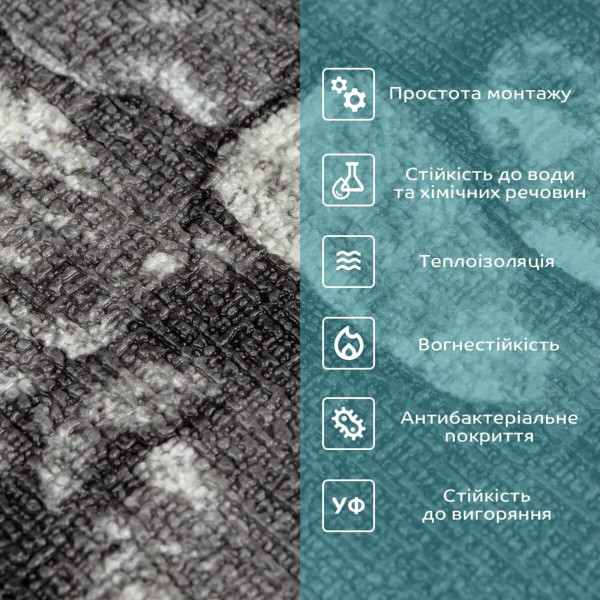 Самоклеючі шпалери 2800х450х1,5мм Сіра цегла SW-00000724