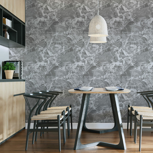 Самоклеючі шпалери 2800х450х1,5мм Чорний мармур SW-00000730