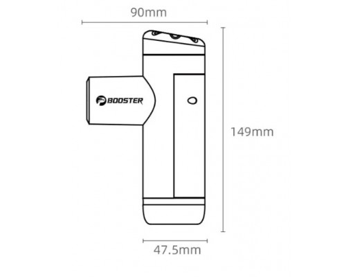 Перкусійний масажний пістолет Booster Mini X-01 (12V) – ефективний масаж для глибокого розслаблення