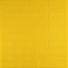 3D панель самоклеюча 700х770х3мм цегла Жовта (010-3) SW-00001894