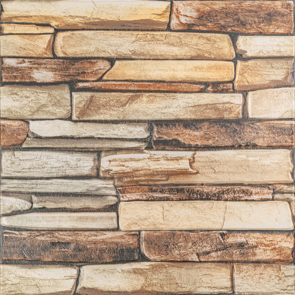 Панель стінова 3D 680х680х4мм Коричневий сланець SW-00002002