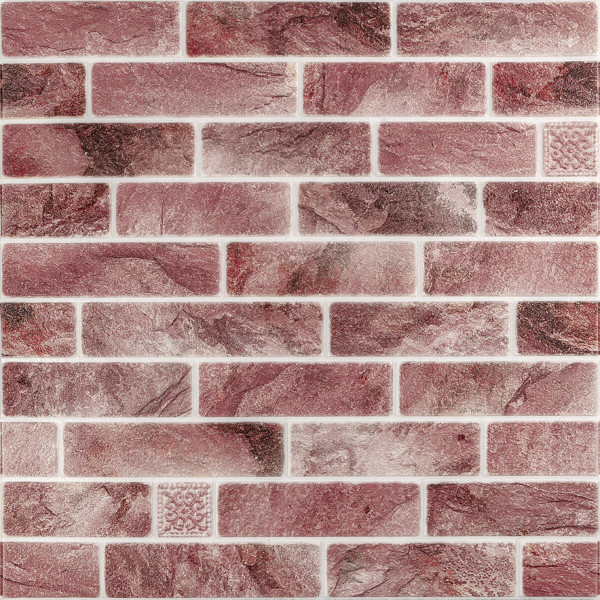 Панель стінова 680х680х4мм Клінкер рожева глина SW-00002005