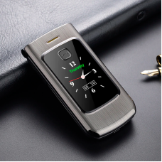 Телефон Tkexun F18 (Happyhere F18) silver. Dual display