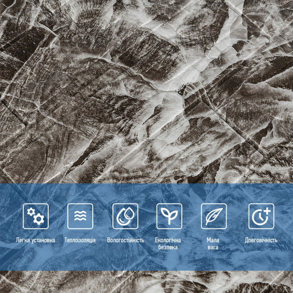 Самоклеюча декоративна 3D панель Камінь сіра рвана цегла700х770х3мм (158) SW-00000487