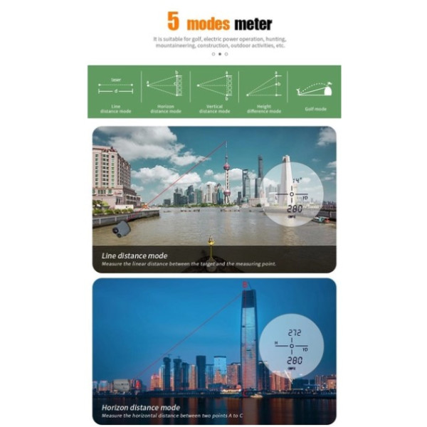 Професійний лазерний далекомір Artbull LS-1000 із кутоміром на 1000 метрів