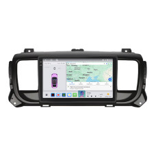 Штатная магнитола Lesko для Toyota ProAce II 2016-н.в. экран 9" 4/64 QLED CarPlay 4G Wi-Fi GPS 360 Prime