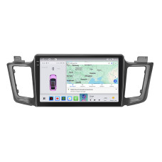 Штатная магнитола Lesko для Toyota RAV4 IV (CA40) Рестайлинг 2015-2019 экран 10" 4/64 QLED CarPlay 4G Wi-Fi GPS 360 Prime