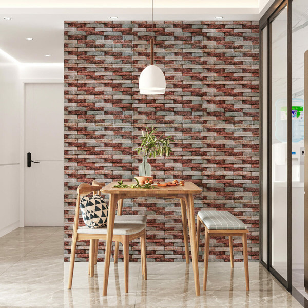 Декоративна 3D панель 700х770х3мм Коричнева цегла піщаник (340) SW-00000531