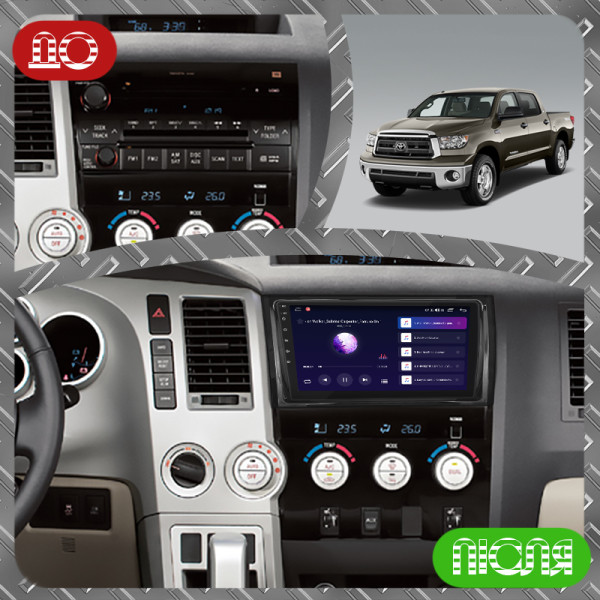 Штатная магнитола Lesko для Toyota Tundra II 2007-2013 экран 9" 2/32Gb CarPlay 4G Wi-Fi GPS Prime