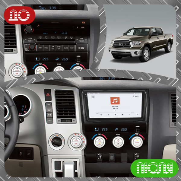 Штатная магнитола Lesko для Toyota Tundra II 2007-2013 экран 9" 4/64 QLED CarPlay 4G Wi-Fi GPS 360 Prime