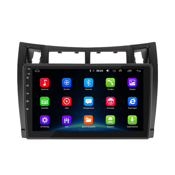Штатная магнитола Lesko для Toyota Yaris II Рестайлинг 2009-2012 экран 9" 2/32Gb Wi-Fi GPS Base