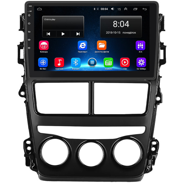 Штатная магнитола Lesko для Toyota Yaris III Рестайлинг 2 2017-2020 экран 9" 2/32Gb Wi-Fi GPS Base