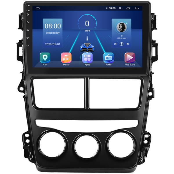 Штатная магнитола Lesko для Toyota Yaris III Рестайлинг 2 2017-2020 экран 9" 4/64Gb 4G Wi-Fi GPS Top