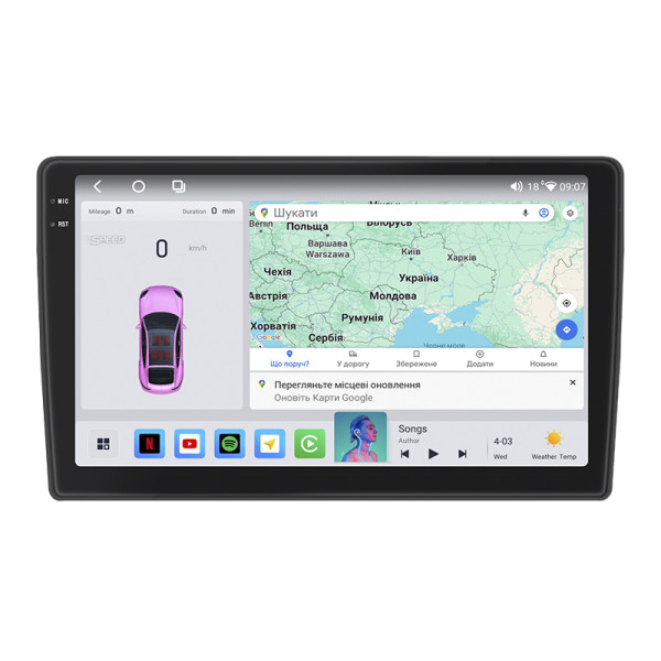 Штатная магнитола Lesko для Volkswagen Amarok I 2010-2016 экран 10" 4/64 QLED CarPlay 4G Wi-Fi GPS 360 Prime