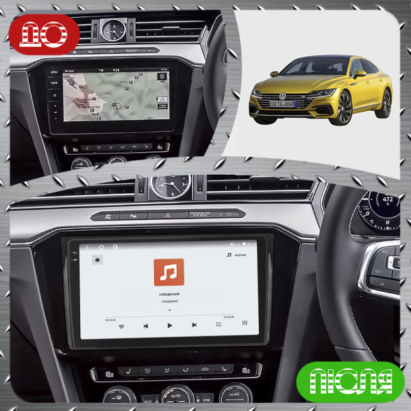 Штатная магнитола Lesko для Volkswagen Arteon I 2017-2020 экран 9" 4/64 QLED CarPlay 4G Wi-Fi GPS 360 Prime