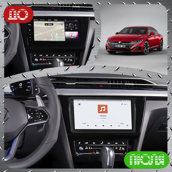 Штатная магнитола Lesko для Volkswagen Arteon I Рестайлинг 2020-н.в. экран 9" 4/64 QLED CarPlay 4G Wi-Fi GPS 360 Prime
