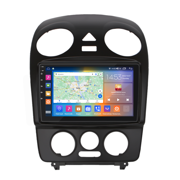 Штатная магнитола Lesko для Volkswagen Beetle I (A4) Рестайлинг 2005-2010 экран 9" 4/64Gb CarPlay 4G Wi-Fi GPS Prime