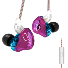 Навушники KZ ZST з мікрофоном purple
