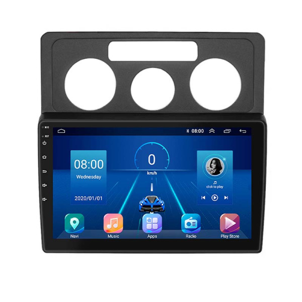 Штатная магнитола Lesko для Volkswagen Caddy III 2004-2010 экран 10" 4/64Gb 4G Wi-Fi GPS Top