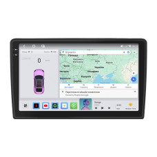 Штатная магнитола Lesko для Volkswagen Caddy IV 2015-2020 экран 10" 4/64 QLED CarPlay 4G Wi-Fi GPS 360 Prime