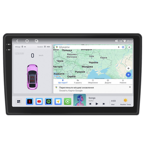 Штатная магнитола Lesko для Volkswagen Eos I 2006-2011 экран 10" 4/64 QLED CarPlay 4G Wi-Fi GPS 360 Prime