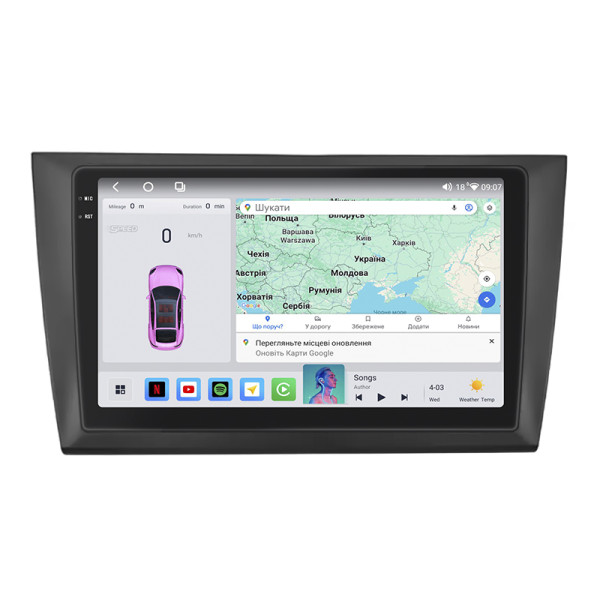 Штатная магнитола Lesko для Volkswagen Golf VI 2008-2012 экран 9" 4/64 QLED CarPlay 4G Wi-Fi GPS 360 Prime
