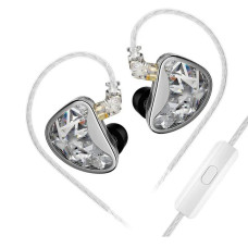 Навушники KZ AS24 з мікрофоном silver