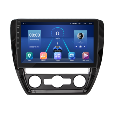 Штатная магнитола Lesko для Volkswagen Jetta VI 2010-2015 экран 10" 4/64Gb 4G Wi-Fi GPS Top