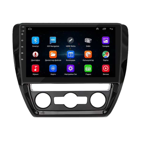 Штатная магнитола Lesko для Volkswagen Jetta VI Рестайлинг 2014-2018 экран 10" 1/16Gb Wi-Fi GPS Base