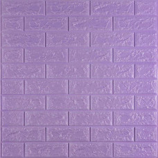 3D панель самоклеюча 700х770х5мм цегла світло - фіолетова (015-5) SW-00000083