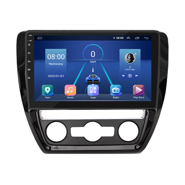 Штатная магнитола Lesko для Volkswagen Jetta VI Рестайлинг 2014-2018 экран 10" 4/64Gb 4G Wi-Fi GPS Top