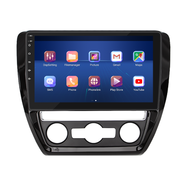 Штатная магнитола Lesko для Volkswagen Jetta VI Рестайлинг 2014-2018 экран 10" 4/64Gb 4G Wi-Fi GPS Top