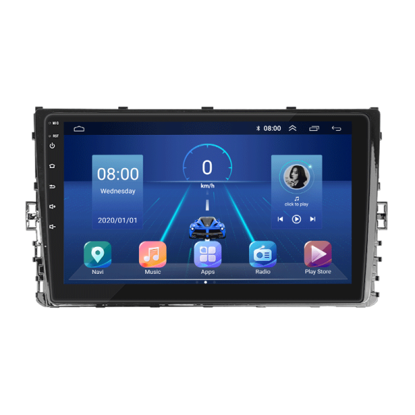 Штатная магнитола Lesko для Volkswagen Jetta VII 2018-н.в. экран 9" 2/32Gb 4G Wi-Fi GPS Top