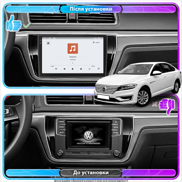 Штатная магнитола Lesko для Volkswagen Lavida I 2008-2015 экран 10" 4/64 QLED CarPlay 4G Wi-Fi GPS 360 Prime