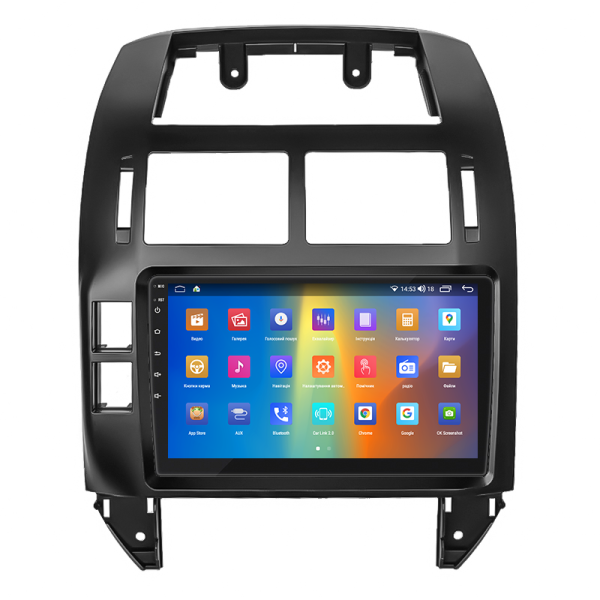 Штатная магнитола Lesko для Volkswagen Polo IV Рестайлинг 2005-2009 экран 9" 4/64Gb CarPlay 4G Wi-Fi GPS Prime