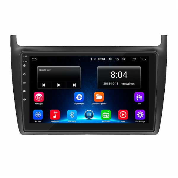 Штатная магнитола Lesko для Volkswagen Polo V 2009-2015 экран 9" 2/32Gb Wi-Fi GPS Base