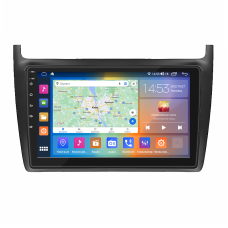 Штатная магнитола Lesko для Volkswagen Polo V 2009-2015 экран 9" 4/64Gb CarPlay 4G Wi-Fi GPS Prime