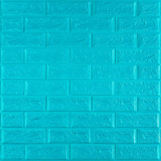 3D панель самоклеюча 700х770х5мм цегла Бірюза (002-5) SW-00000084
