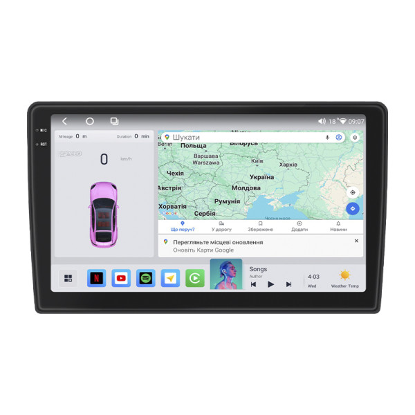 Штатная магнитола Lesko для Volkswagen Scirocco III Рестайлинг 2014-2017 экран 10" 4/64 QLED CarPlay 4G Wi-Fi GPS 360 Prime