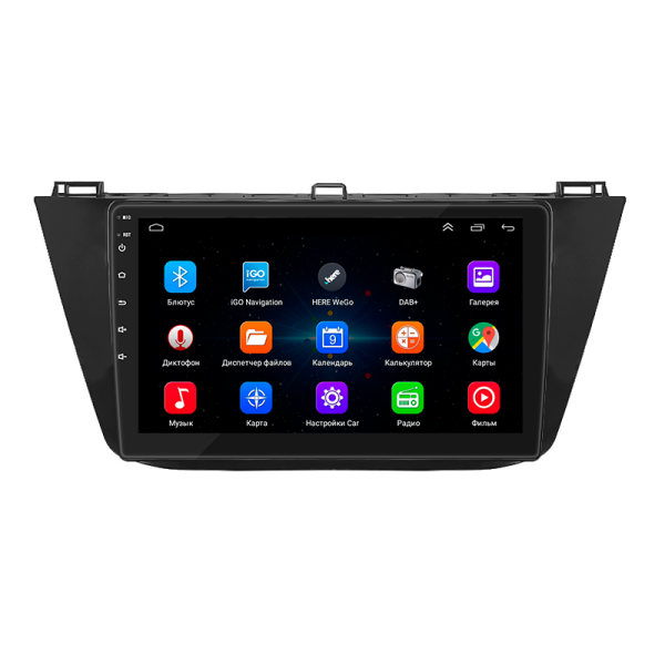 Штатная магнитола Lesko для Volkswagen Tiguan II 2016-2020 экран 10" 1/16Gb Wi-Fi GPS Base