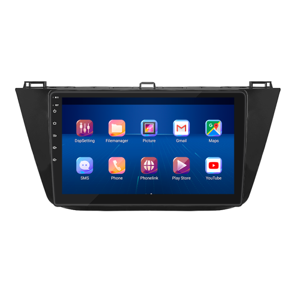 Штатная магнитола Lesko для Volkswagen Tiguan II 2016-2020 экран 10" 2/32Gb 4G Wi-Fi GPS Top