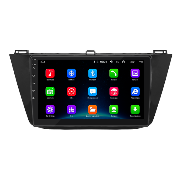 Штатная магнитола Lesko для Volkswagen Tiguan II Рестайлинг 2020-н.в. экран 10" 2/32Gb Wi-Fi GPS Base