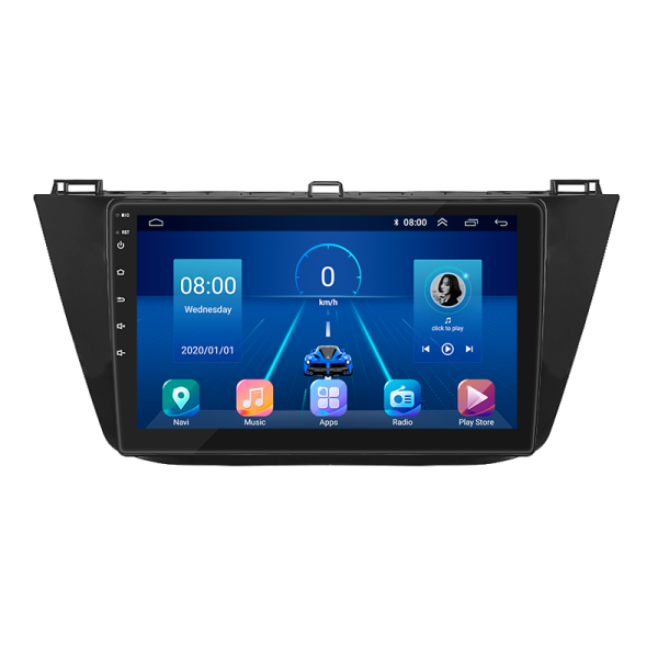 Штатная магнитола Lesko для Volkswagen Tiguan II Рестайлинг 2020-н.в. экран 10" 2/32Gb 4G Wi-Fi GPS Top