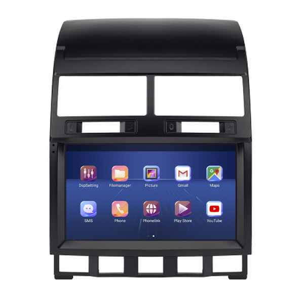 Штатная магнитола Lesko для Volkswagen Touareg I Рестайлинг 2006-2010 экран 9" 4/64Gb 4G Wi-Fi GPS Top