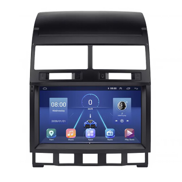 Штатная магнитола Lesko для Volkswagen Touareg I Рестайлинг 2006-2010 экран 9" 6/128Gb 4G Wi-Fi GPS Top