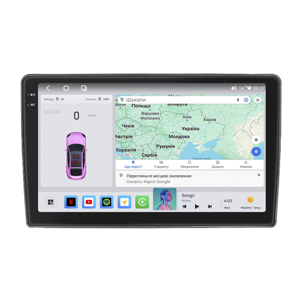Штатная магнитола Lesko для Volkswagen Transporter T5 Рестайлинг 2009-2015 экран 10" 4/64 QLED CarPlay 4G Wi-Fi GPS 360 Prime