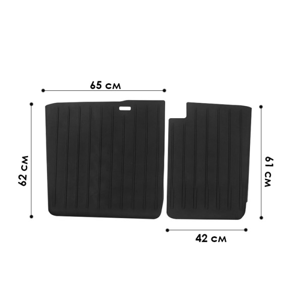 Защитная накладка Tesla Model 3 (TSL22062401) в багажник на задние спинки сидений Black